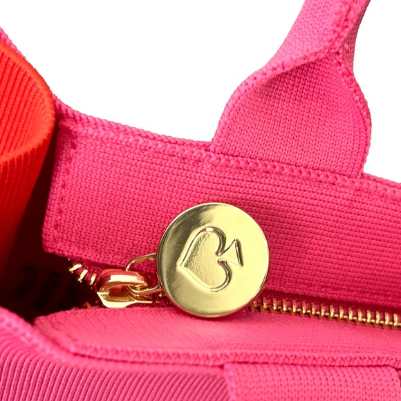 NWT Colorblock Knit Tote - kate spade new york x Target - IT'S IN THE BAG red/pk - Picture 7 of 15